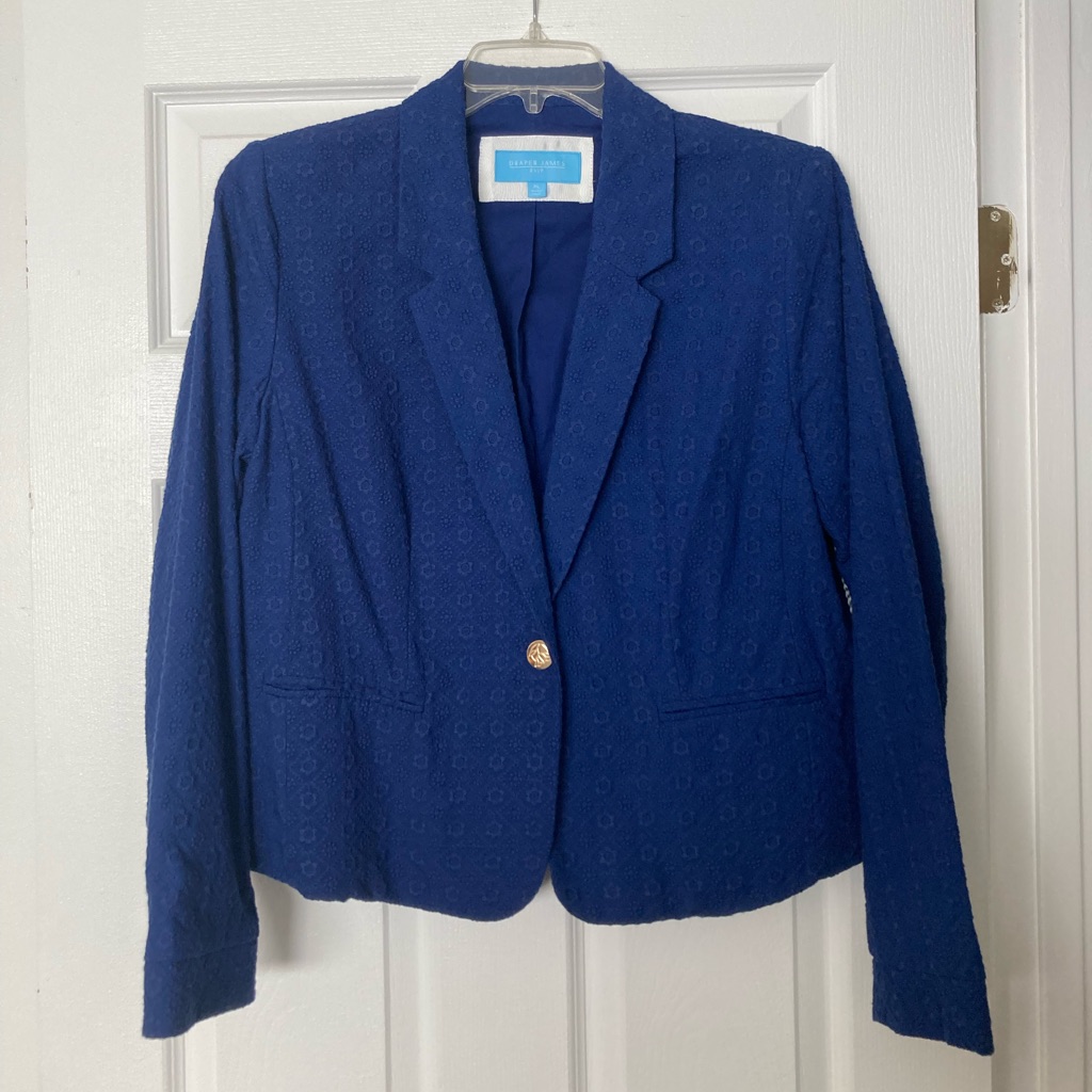 Draper James Royal Blue Textured Blazer. Nwt